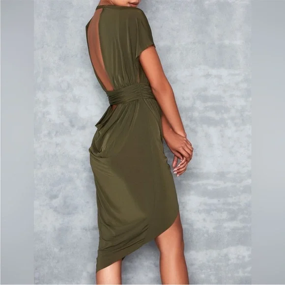 Mistress Rocks Madame Drape Back Slinky Dress - Picture 3 of 15